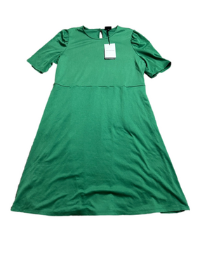 Who What Wear Green Puff Sleeve Dress Short Sleeve A-Line NWT SIZE XXL